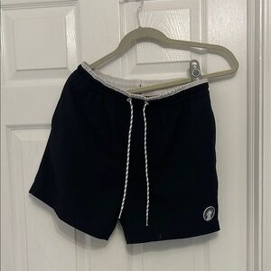 Chubbies Black Swim Shorts with White Trim